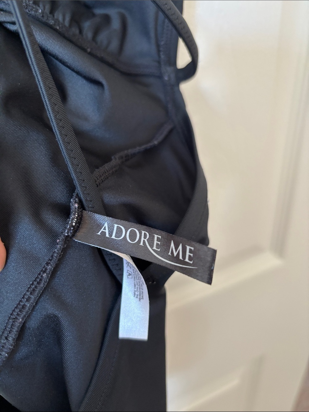 Adore Me Black Strappy Cutout One-Piece Swimsuit - Picture 3 of 3